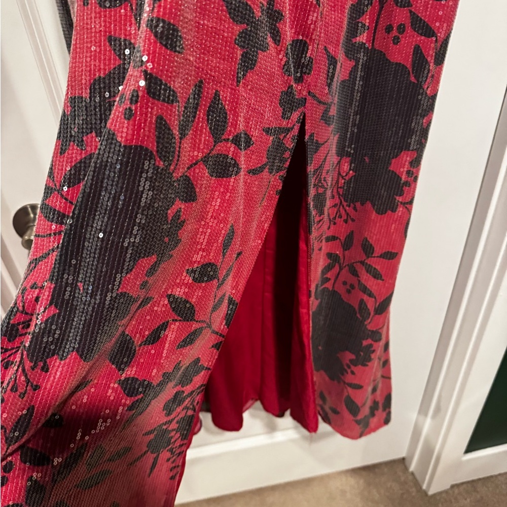 Hutch Floral Slip Dress - Black and Pink - Picture 3 of 5